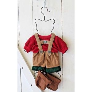 Tender Heart Treasures Lumber Jack Vintage 1990 Shirt, Pants, Boots w/Hanger